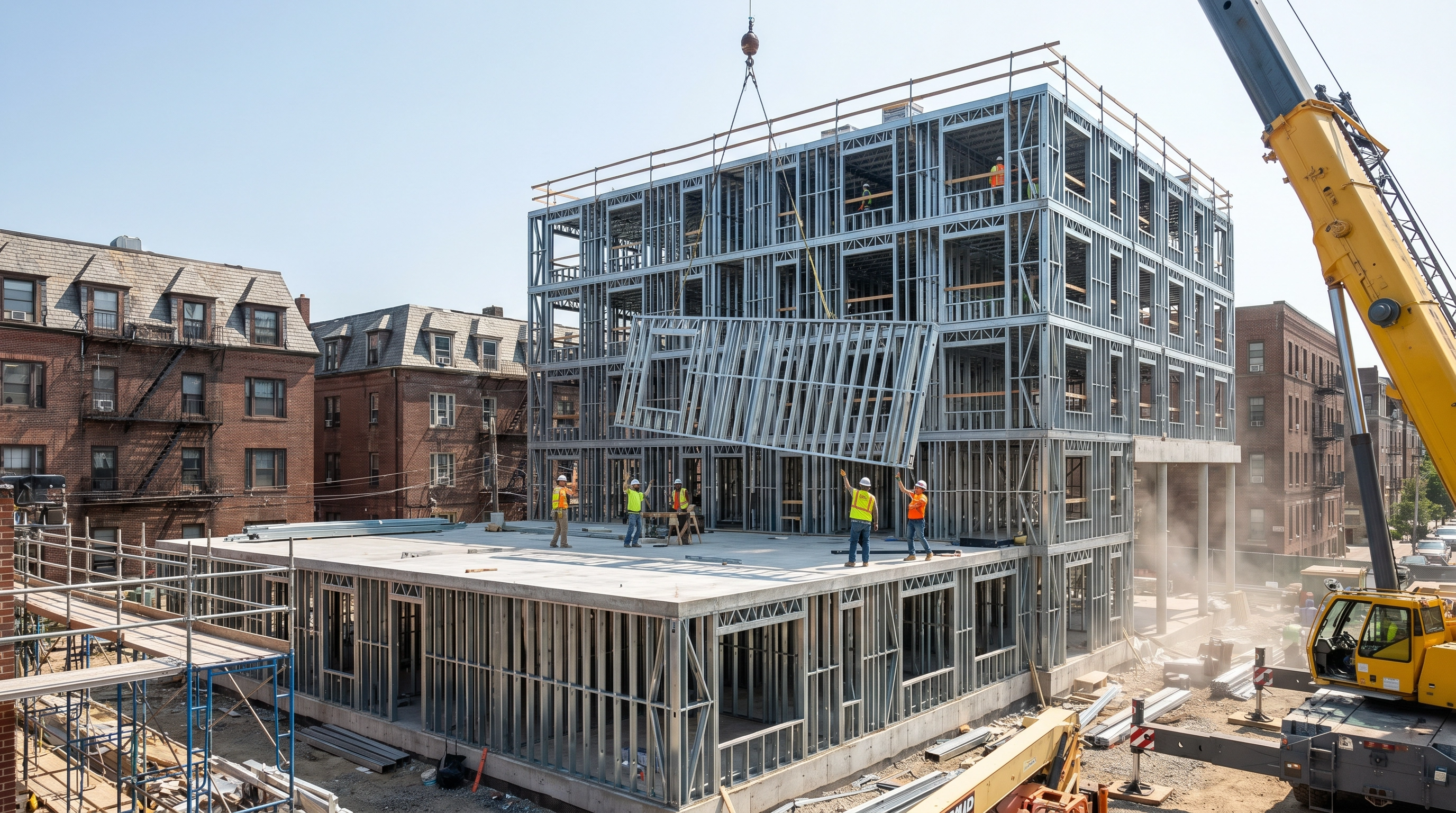 Why are developers switching from wood to cold-formed steel for mid-rise multifamily projects?
